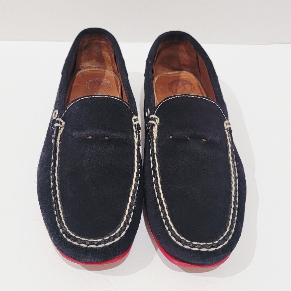 TB Phelps Verona Driving Loafers Mens Size 8.5 Black Suede Slip On Boat Shoes